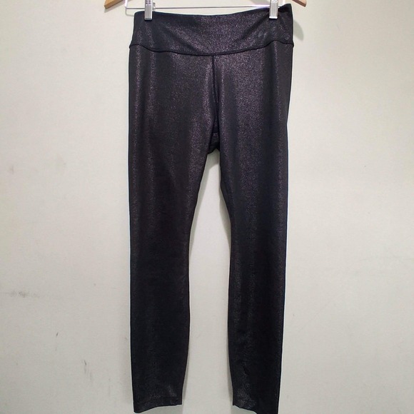 Nike Pants - Nike Dri-FIT Black Shimmer Metallic Foil Leggings Womens Medium Sparkle Tights